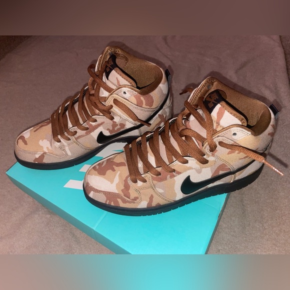 NIKE DUNK PRO SB HIGH PRO DESERT BROWN CAMO SZ 9 MENS - Picture 2 of 13